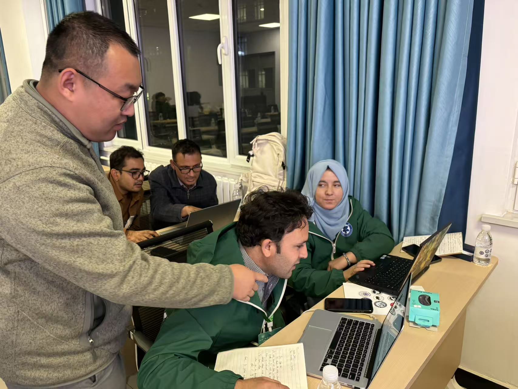 This picture is taken in the Ningxia University in the Ningxia province of China